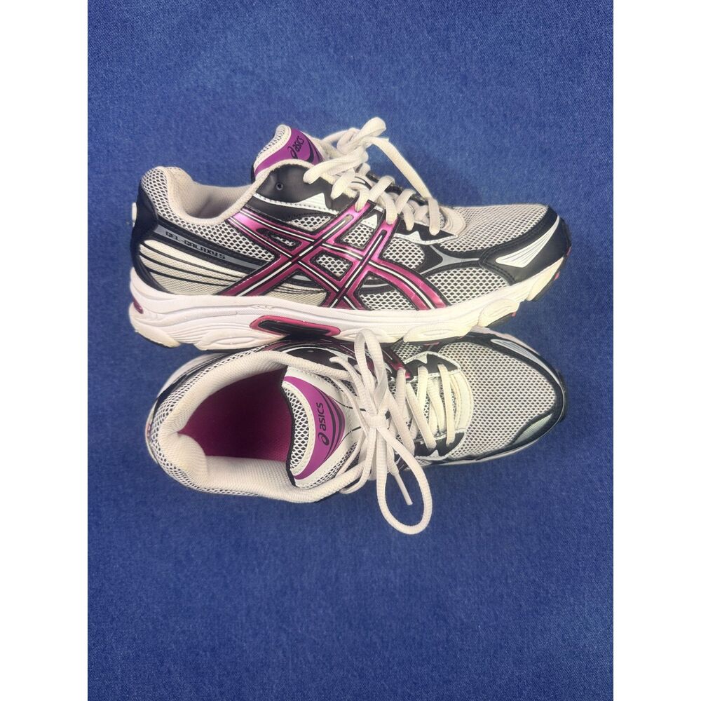 ASICS Gel Flux 5 Women’s 9 White Black Pink Running Shoes Y2K Sneakers